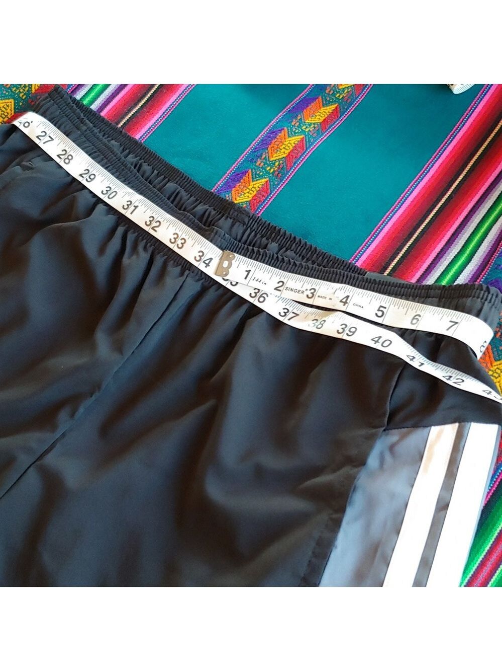 Adidas Men's Training Athletic Shorts Black and White Stripes Size Large NWT - Picture 7 of 16